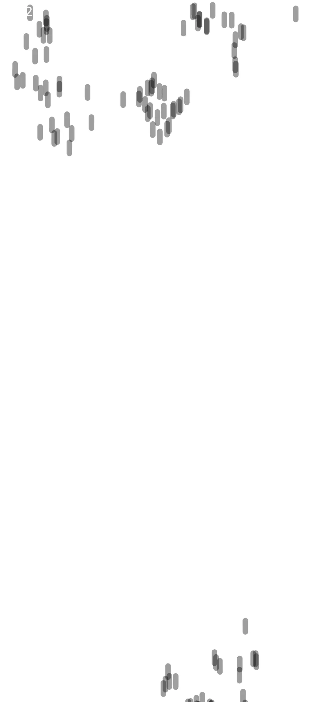 Flutter bacterial growth: Rounded half-transparent bacteria Flutter bacterial growth: Rounded half-transparent bacteria