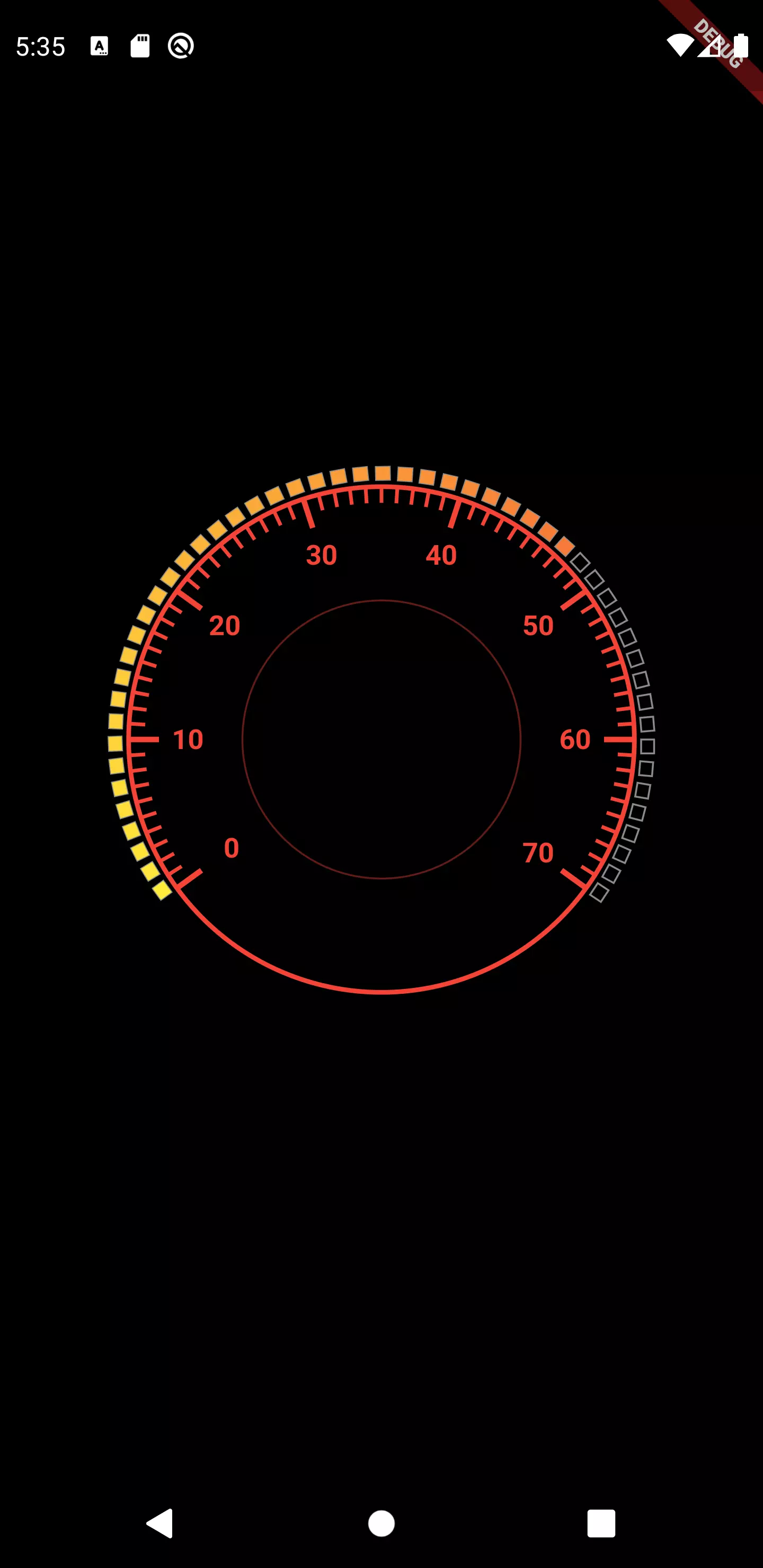 Flutter speedometer iteration 3 Flutter speedometer iteration 3
