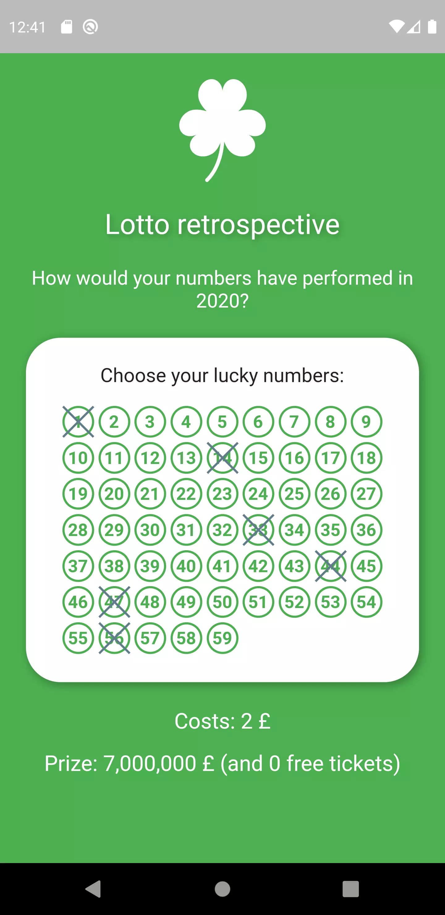 Flutter lotto static GridView interactive Flutter lotto static GridView interactive