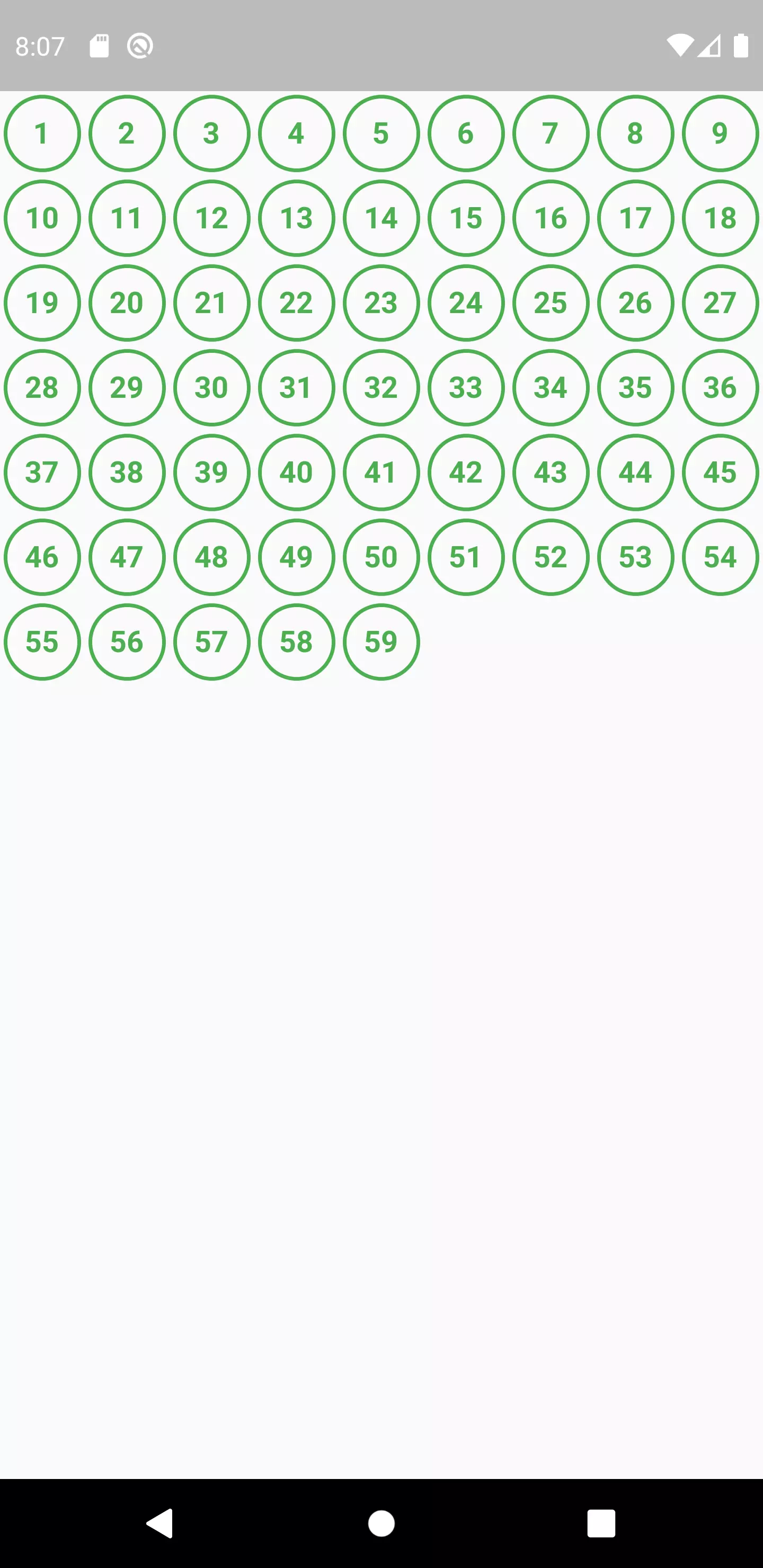 Flutter lotto static GridView Flutter lotto static GridView